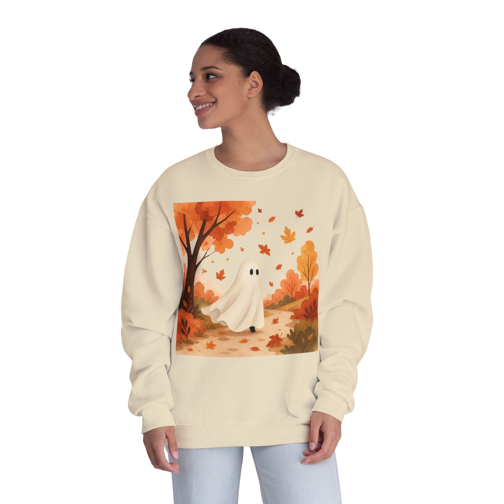 Little Ghost Fall Shirt, Cute Ghost Sweatshirt, Autumn Ghost Shirt, Cozy Halloween Shirt, Spooky Season Shirt, Fall Women’s Gift