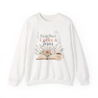 Teacher Sweatshirt, Teacher Coffee Jesus Crewneck, Christian Teacher Gift, Teacher Appreciation Shirt
