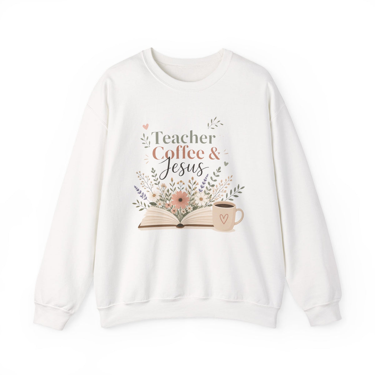 Teacher Sweatshirt, Teacher Coffee Jesus Crewneck, Christian Teacher Gift, Teacher Appreciation Shirt