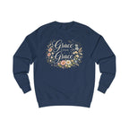 Grace Upon Grace Sweatshirt, Christian Faith Shirt, Grace Shirt, Floral Christian Crewneck, Bible Verse Inspired Gift, Faith Pullover