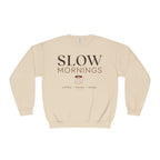 Slow Mornings Shirt, Coffee Books Home Sweatshirt, Cozy Morning Shirt, Women’s Book Lover Shirt