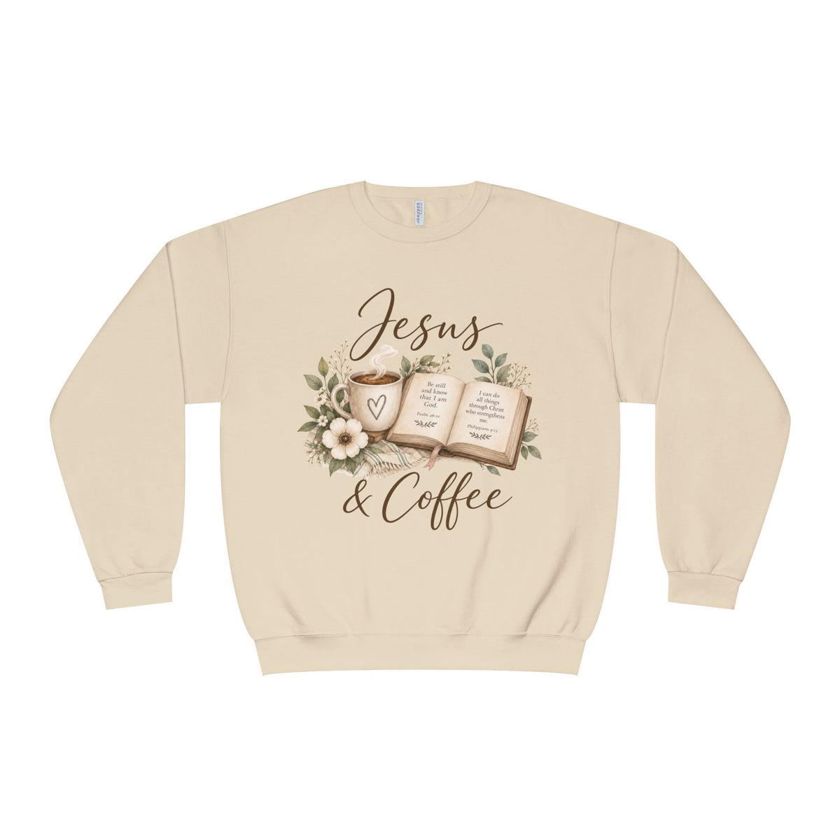 Jesus + Coffee Sweatshirt, Christian Crewneck, Faith Based Pullover