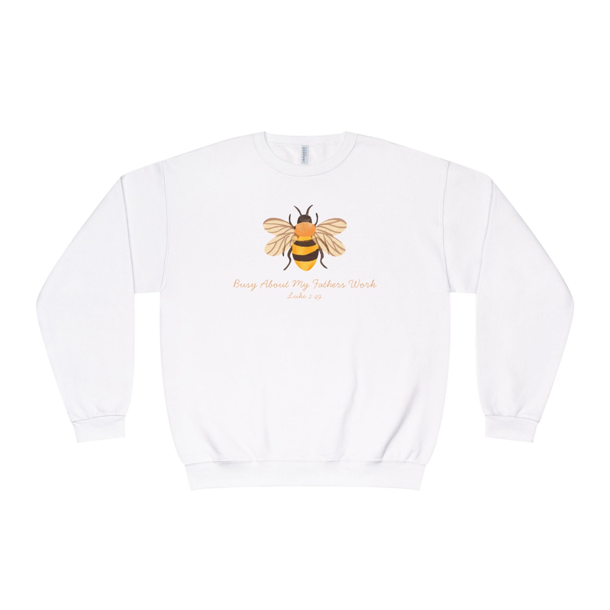 Busy About My Father’s Work Shirt, Christian Bee Sweatshirt, Luke 2:49 Faith Shirt, Christian Women’s Sweatshirt