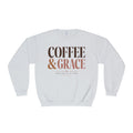 Coffee & Grace Shirt, Christian Coffee Sweatshirt, Faith Shirt for Women, Christian Graphic Tee