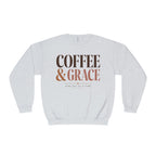 Coffee & Grace Shirt, Christian Coffee Sweatshirt, Faith Shirt for Women, Christian Graphic Tee