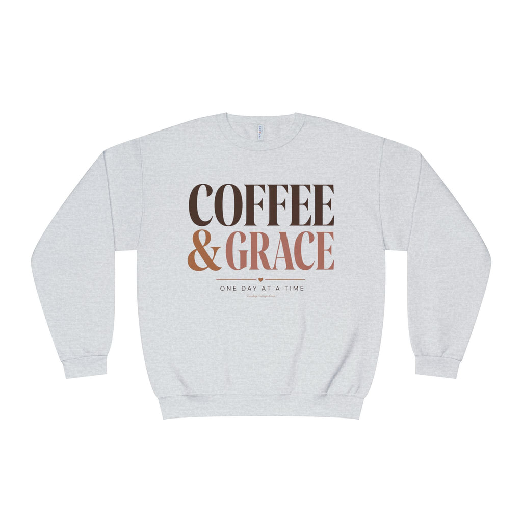 Coffee & Grace Shirt, Christian Coffee Sweatshirt, Faith Shirt for Women, Christian Graphic Shirt