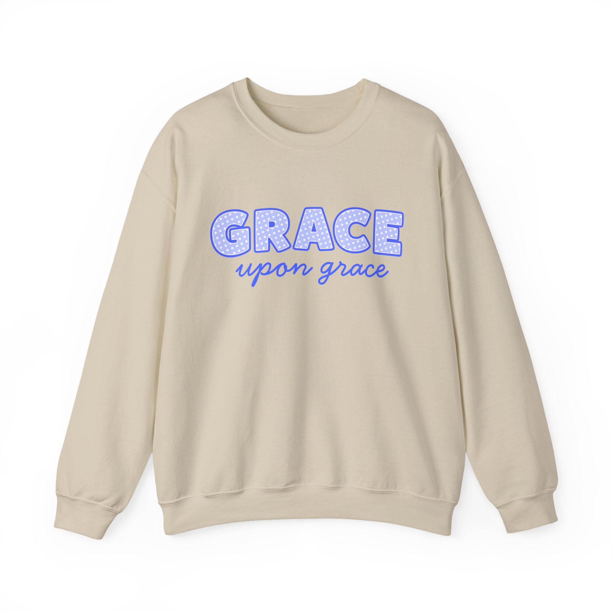 Christian Grace Sweatshirt, Grace Upon Grace Crewneck, Faith Based Sweatshirt, Christian Clothing, Religious Gift, Bible Inspired Pullover