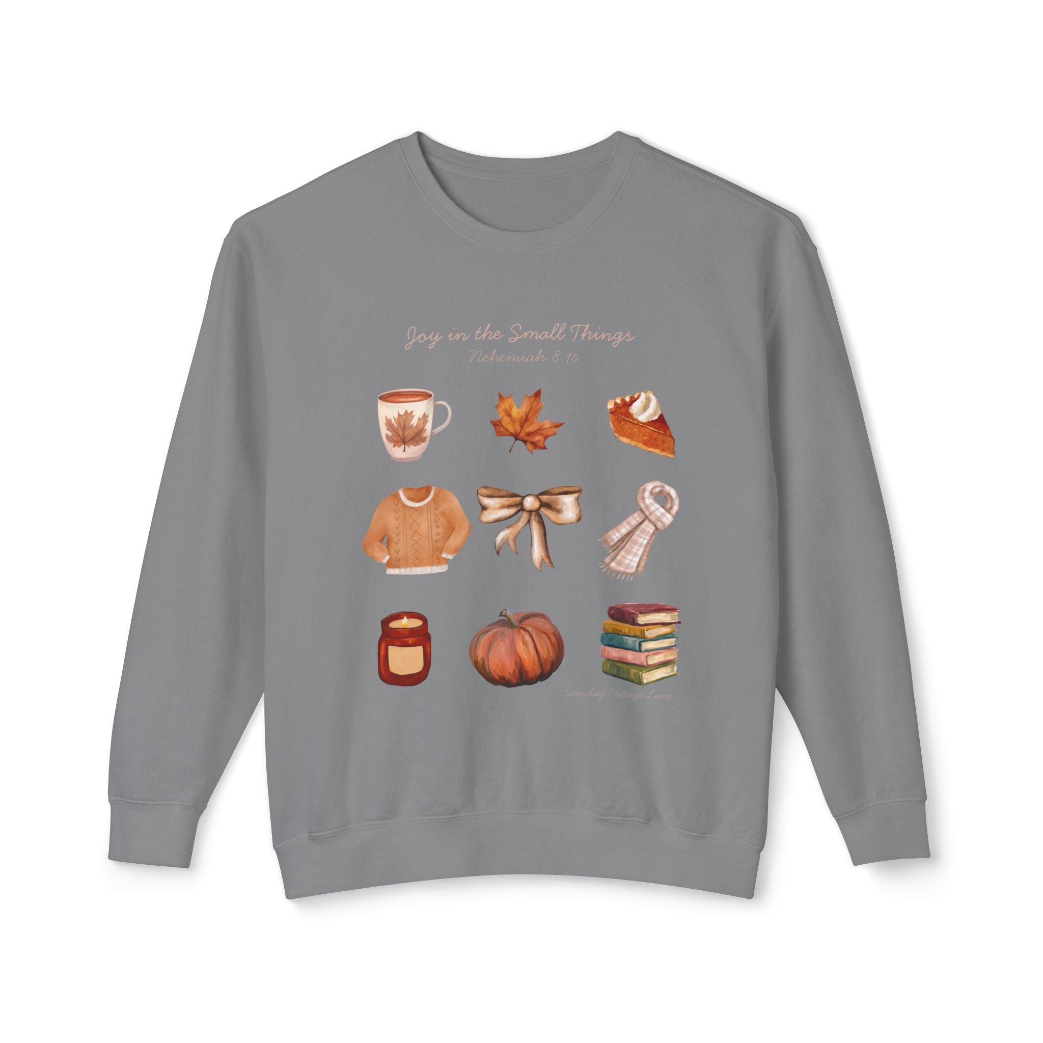 Cozy Fall Sweatshirt, Autumn Icons Crewneck, Pumpkin Coffee Books Sweatshirt, Cottagecore Fall Shirt, Cozy Season Pullover