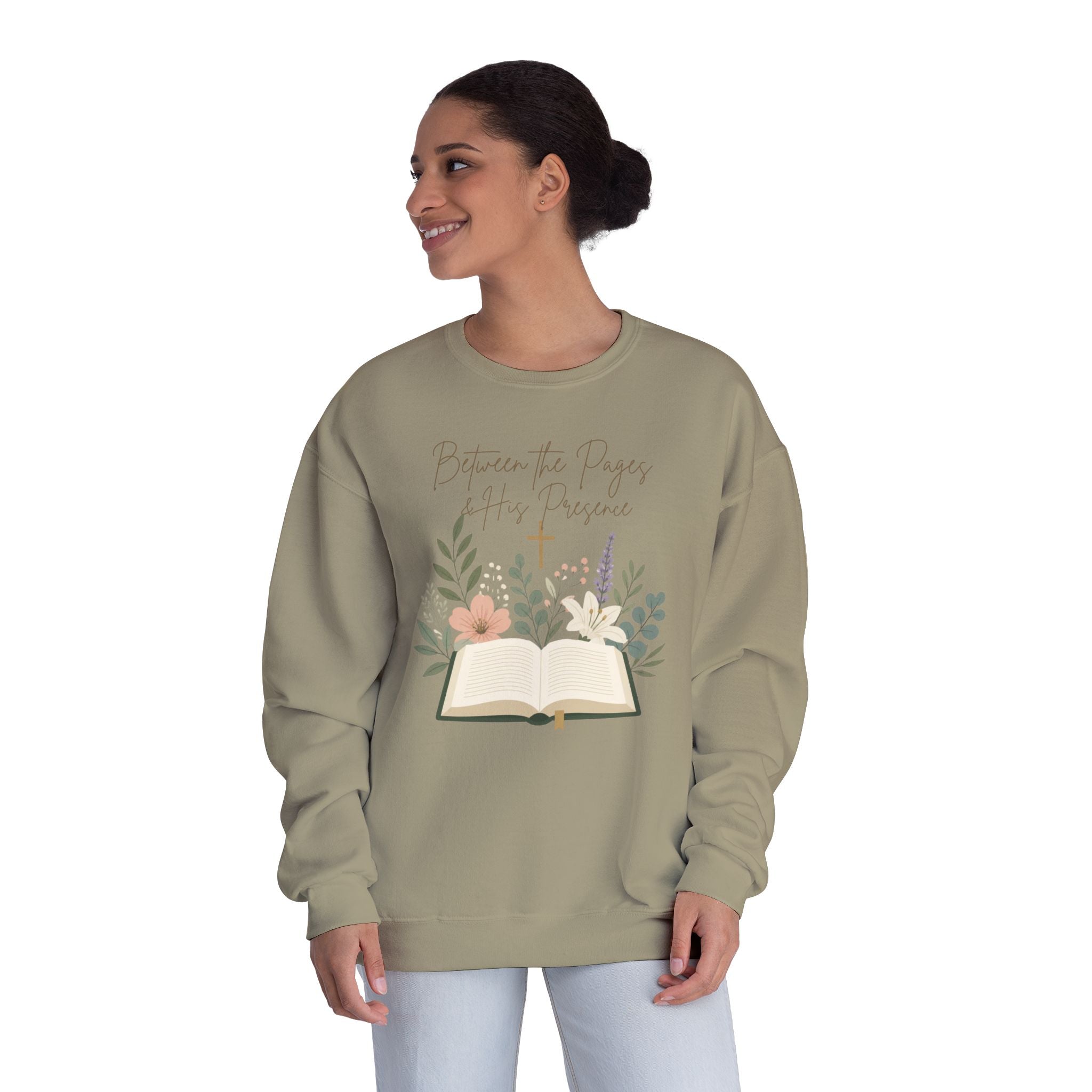 Between the Pages & His Presence Shirt, Christian Book Lover Sweatshirt, Bible Study Shirt, Faith Shirt for Women