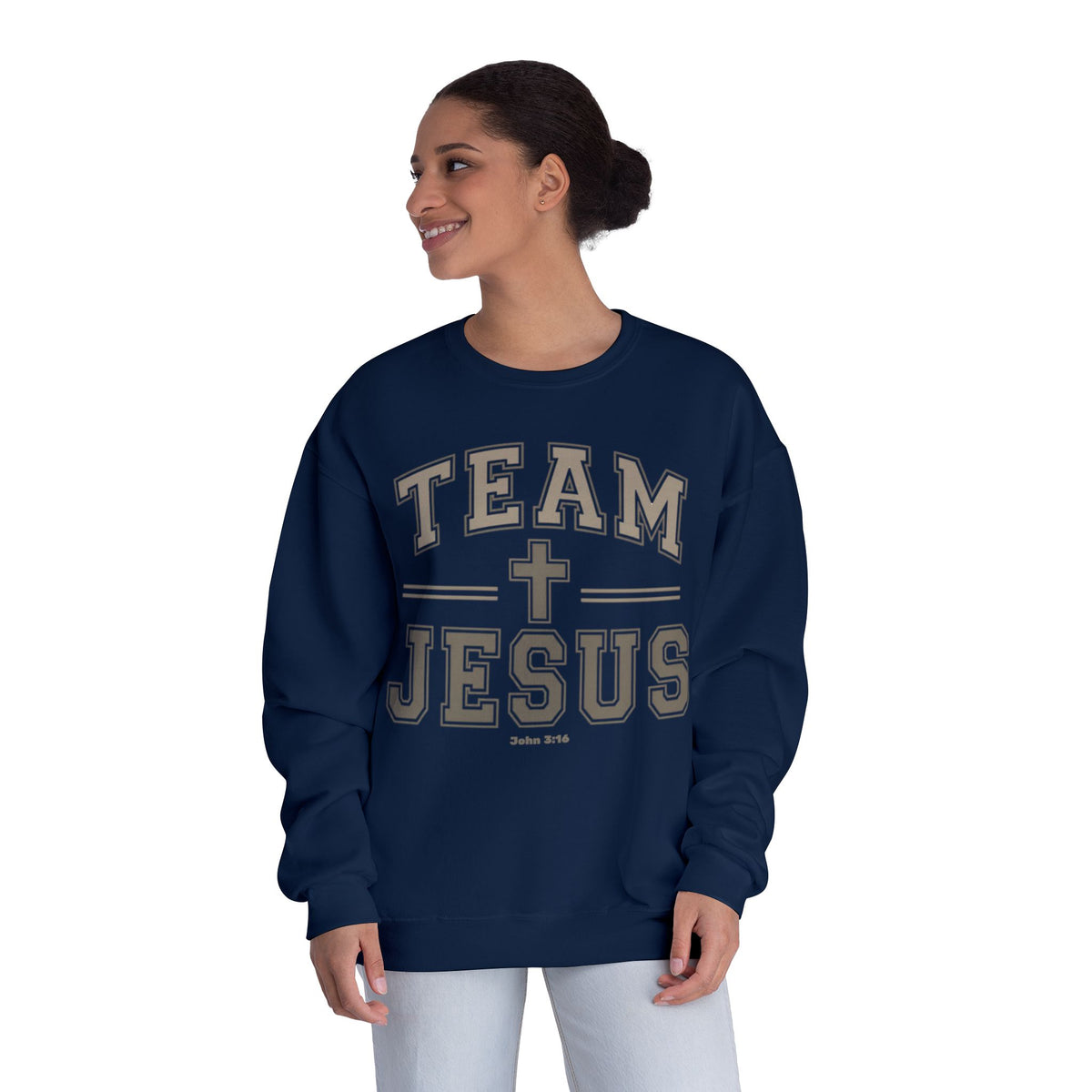 Team Jesus Crewneck Sweatshirt Faith Crewneck, Jesus Shirt, John 3:16 Sweatshirt, Christian Gift for Women, Faith Based Pullover