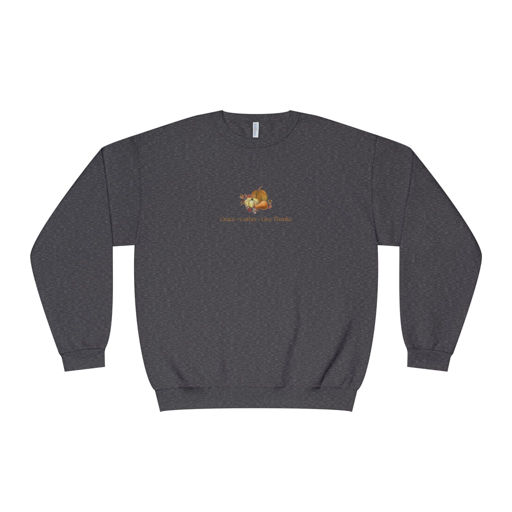 Grace Gather Give Thanks Shirt, Christian Thanksgiving Sweatshirt, Fall Faith Sweatshirt, Women’s Thanksgiving Shirt