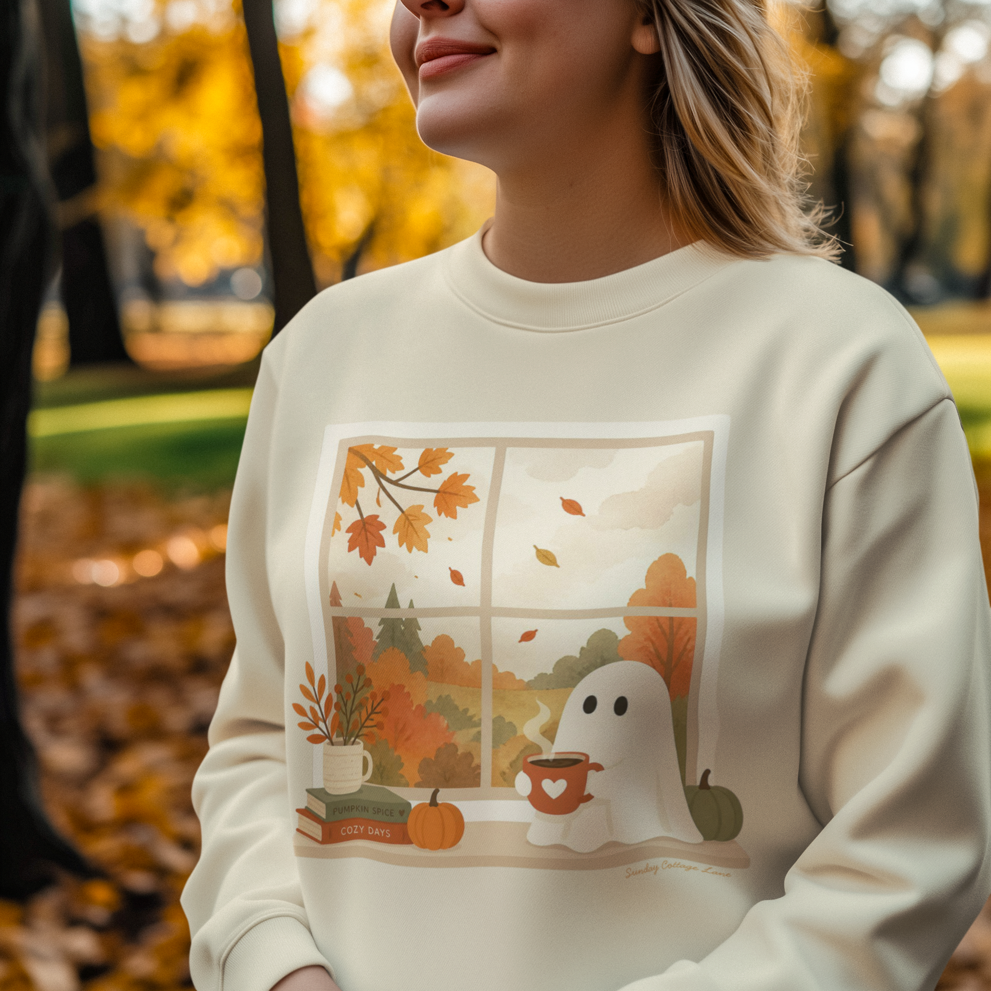 Cozy Little Ghost Shirt, Cute Ghost Sweatshirt, Fall Halloween Shirt, Cozy Halloween Shirt, Autumn Ghost Shirt, Spooky Season Gift