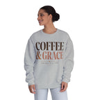 Coffee & Grace Shirt, Christian Coffee Sweatshirt, Faith Shirt for Women, Christian Graphic Tee