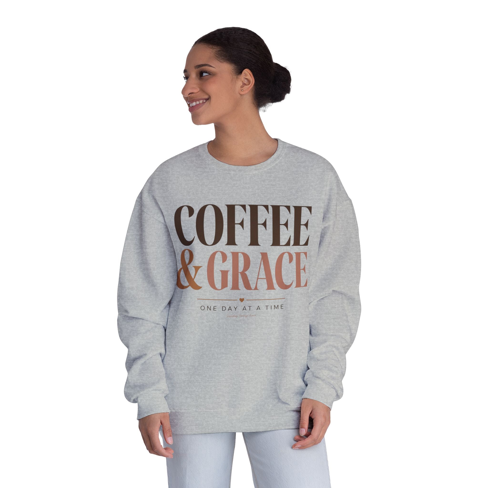 Coffee & Grace Shirt, Christian Coffee Sweatshirt, Faith Shirt for Women, Christian Graphic Tee