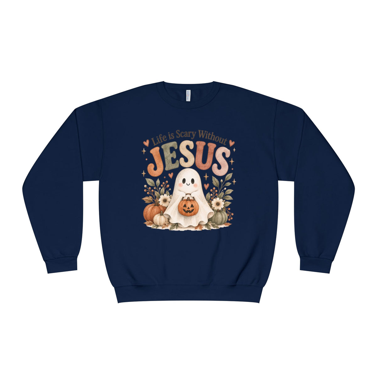 Christian Halloween Sweatshirt, Life Without Jesus Is Scary, Halloween Crewneck, Faith Based Fall Shirt