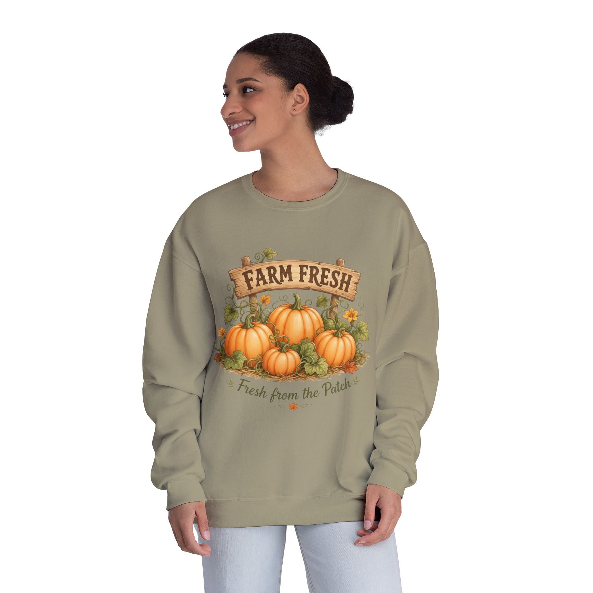 Farm Fresh Pumpkin Sweatshirt, Fresh From the Patch Shirt, Pumpkin Patch Sweatshirt, Fall Farmhouse Shirt, Autumn Pumpkin Gift