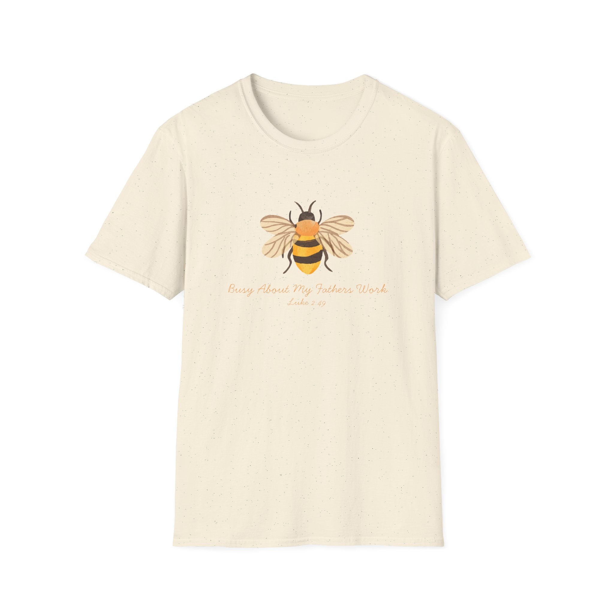 Busy About My Father’s Work Shirt, Christian Bee T-Shirt, Luke 2:49 Faith Shirt, Christian Women’s Tee