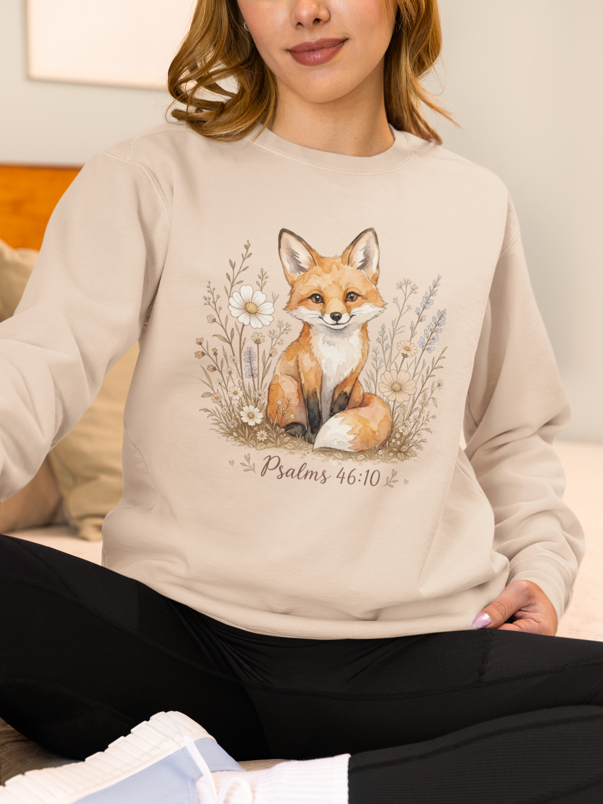 Psalm 46:10 Fox Shirt, Be Still and Know Sweatshirt, Christian Animal Shirt, Bible Verse Crewneck, Faith Sweatshirt, Christian Gift