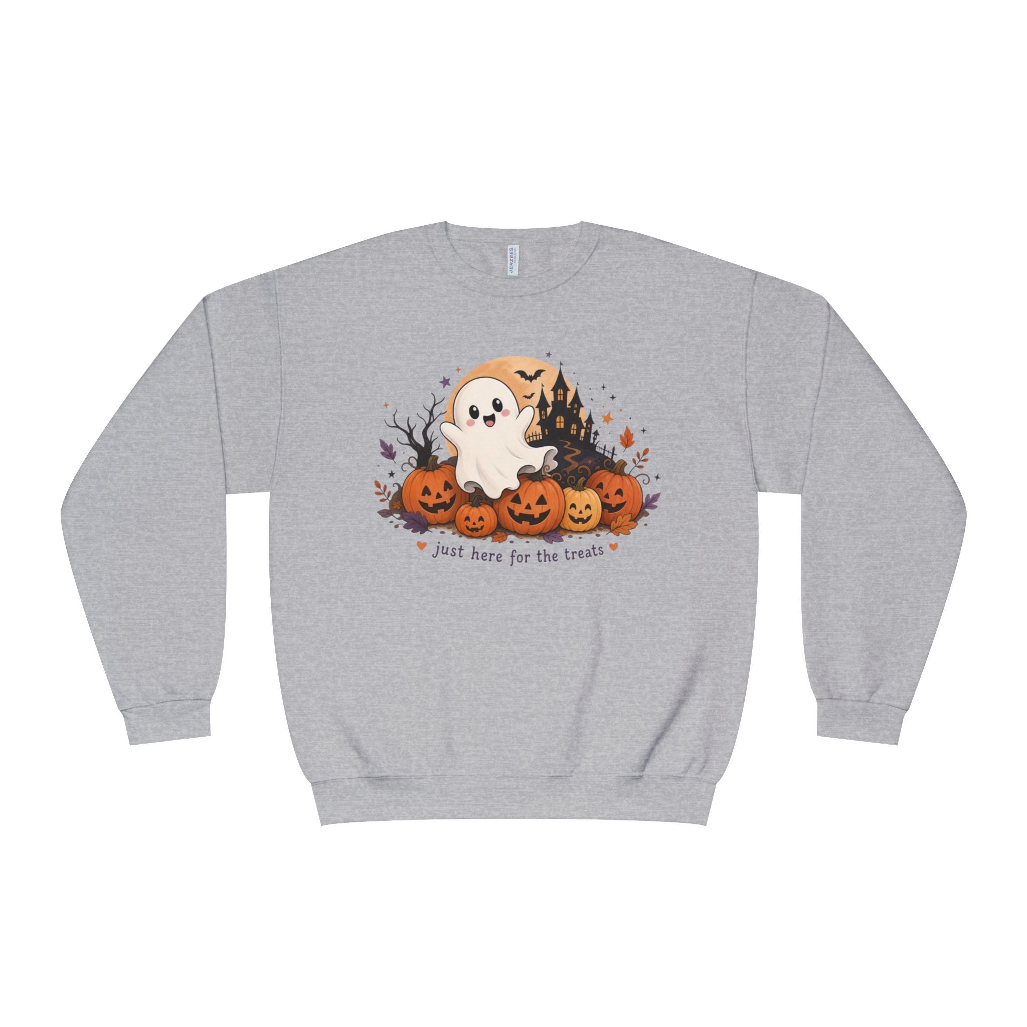 Just Here for the Treats Sweatshirt, Halloween Ghost Sweatshirt, Cute Halloween Shirt, Pumpkin Sweatshirt, Spooky Season Gift
