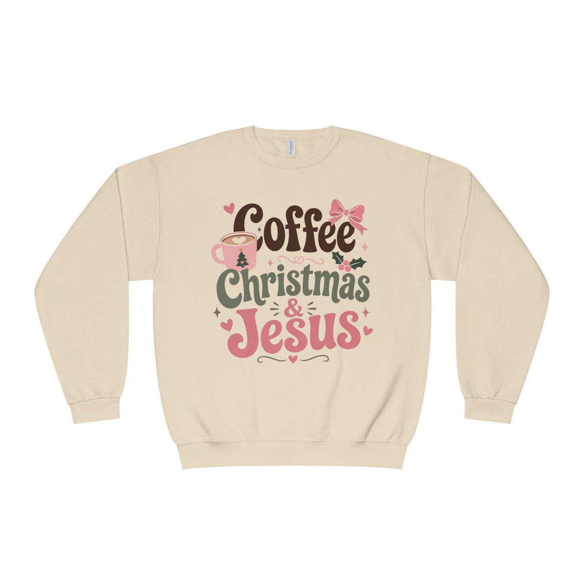 Coffee, Christmas & Jesus Sweatshirt | Christmas Sweatshirt | Christian Christmas Sweatshirt | Cozy Holiday Pullover