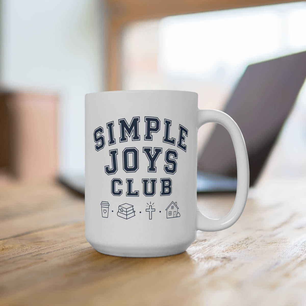 Simple Joys Club 15oz Coffee Mug | Cozy Christian Mug | Everyday Coffee Mug 15oz