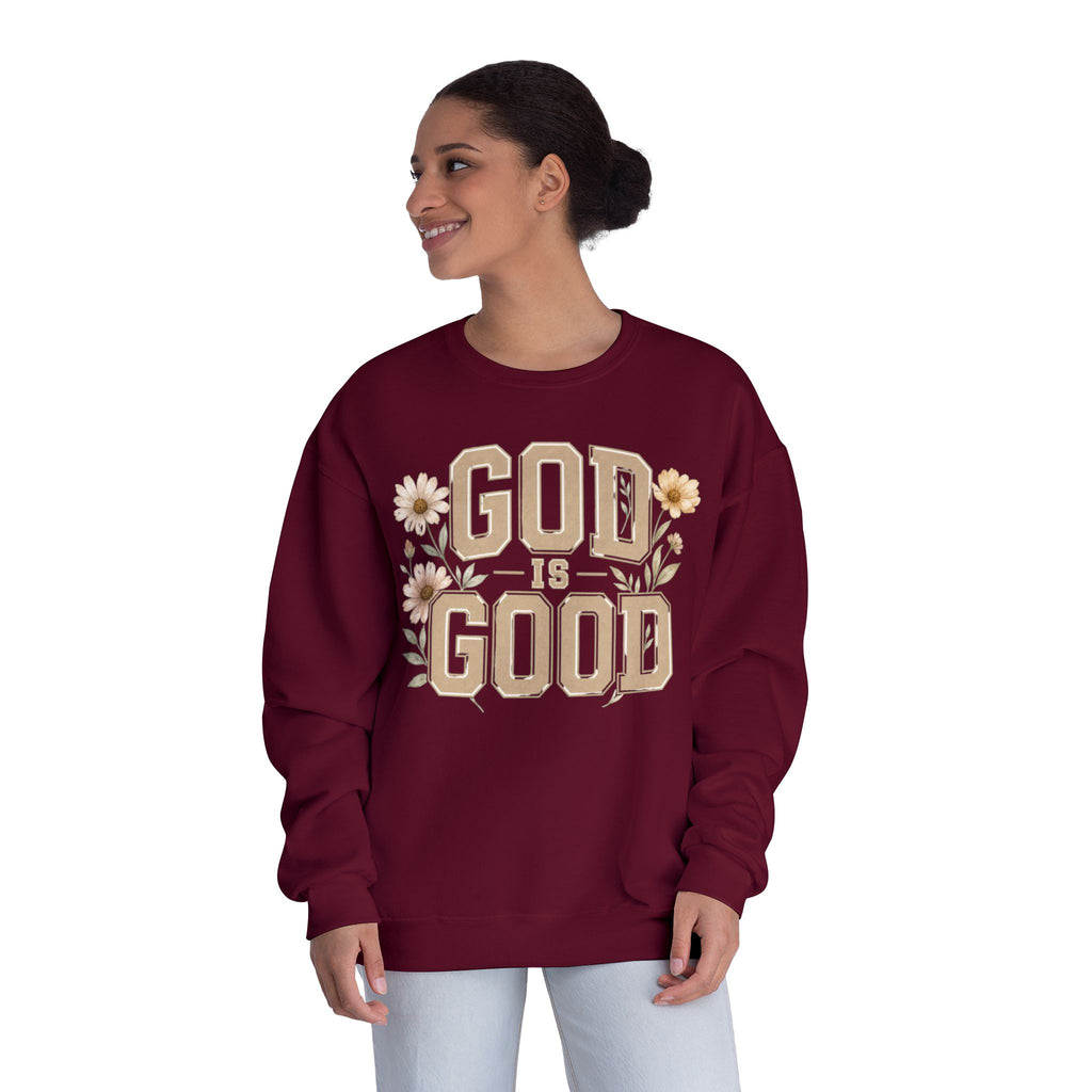 GOD Is Good Sweatshirt, Christian Crewneck, Faith-Based Pullover