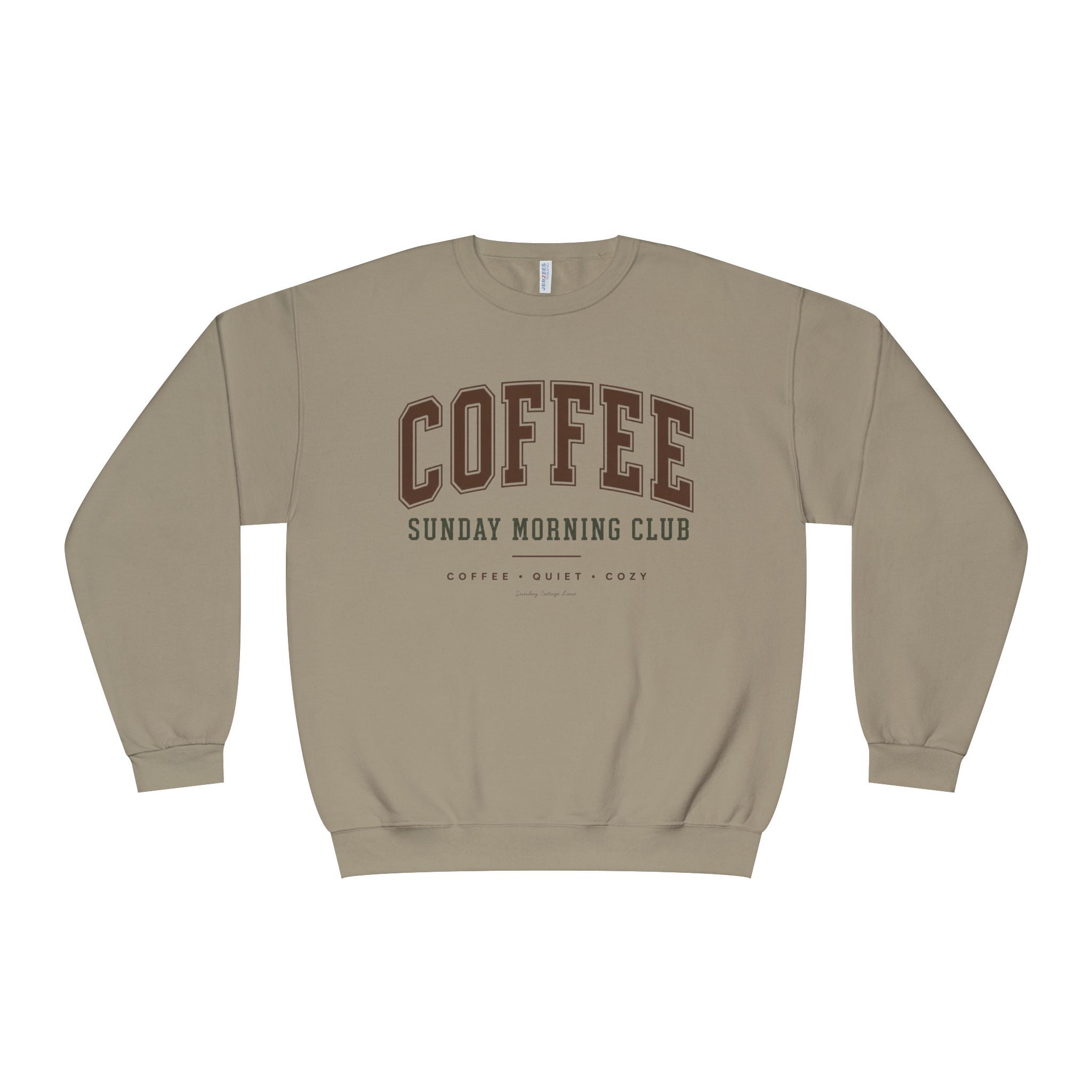 Sunday Morning Club Shirt, Coffee & Quiet Cozy Sweatshirt, Women’s Coffee Graphic Shirt, Cozy Weekend Shirt