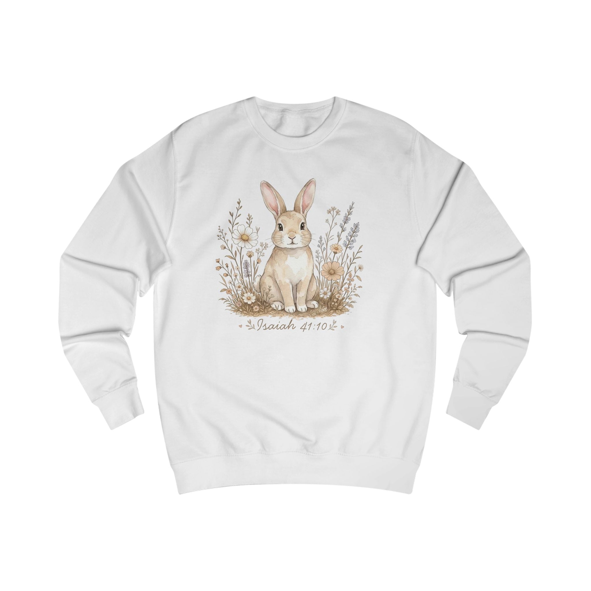 Isaiah 41:10 Bunny Shirt, Christian Sweatshirt, Faith Shirt, Bible Verse Crewneck, Christian Animal Shirt, Fall Floral Gift