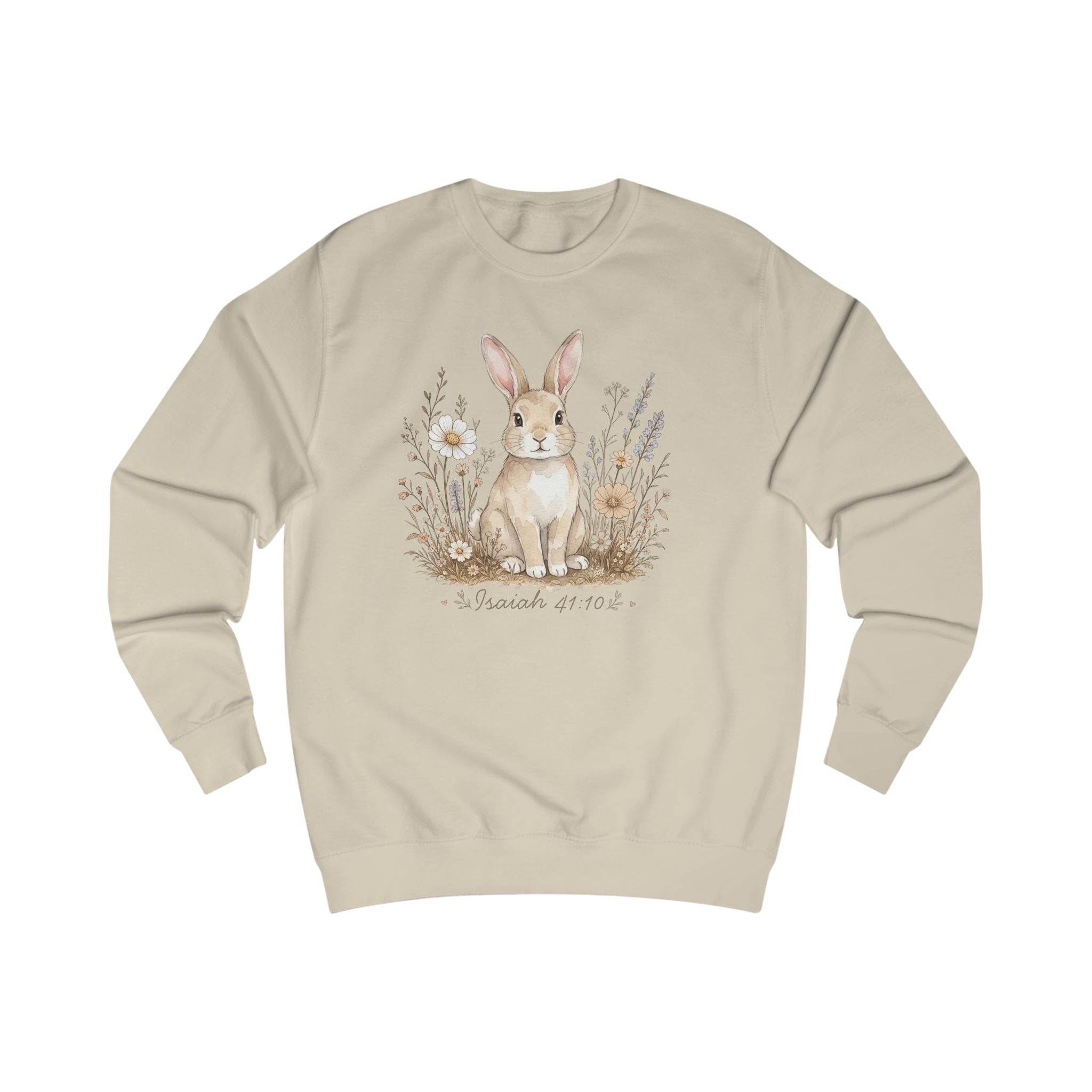 Isaiah 41:10 Bunny Shirt, Christian Sweatshirt, Faith Shirt, Bible Verse Crewneck, Christian Animal Shirt, Fall Floral Gift