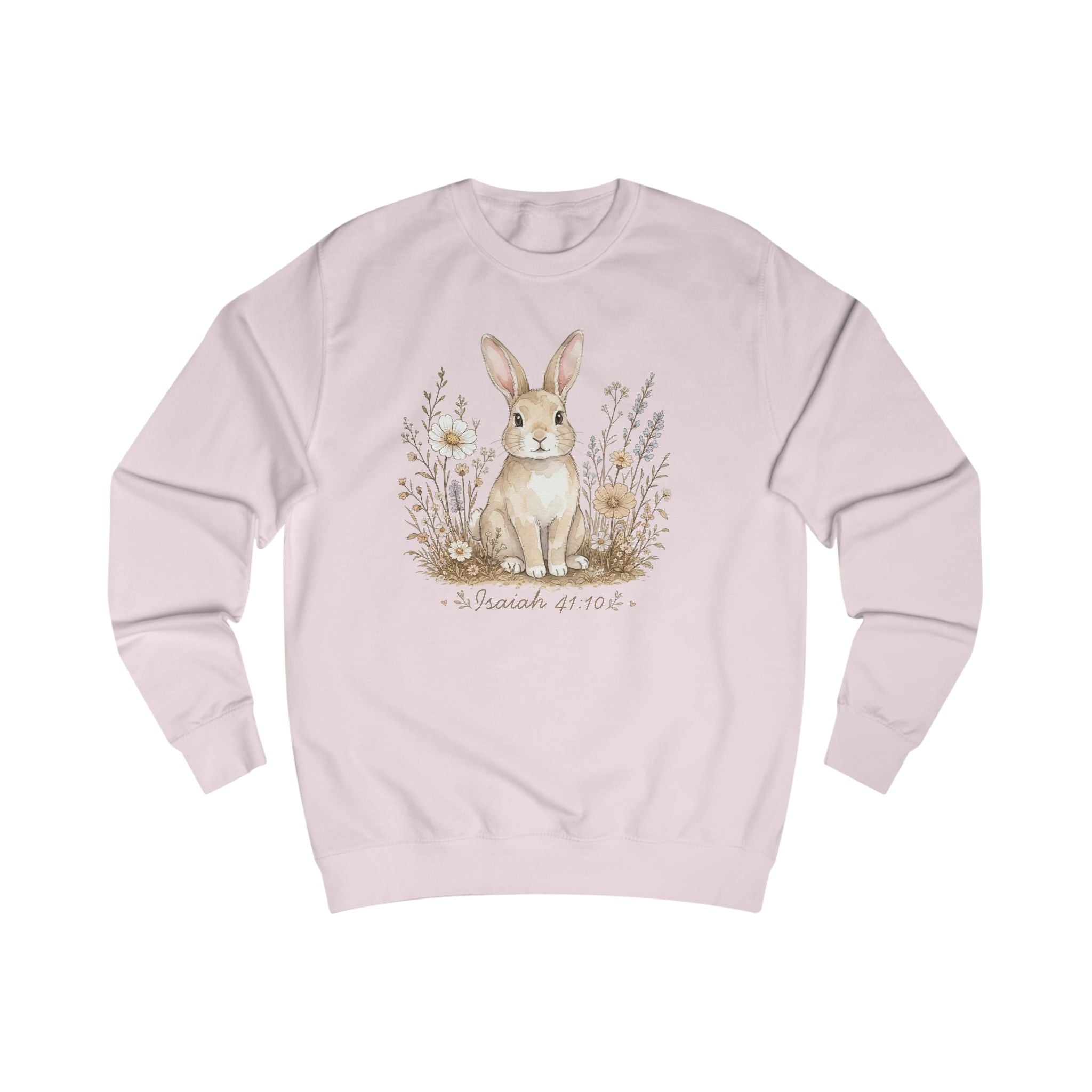 Isaiah 41:10 Bunny Shirt, Christian Sweatshirt, Faith Shirt, Bible Verse Crewneck, Christian Animal Shirt, Fall Floral Gift