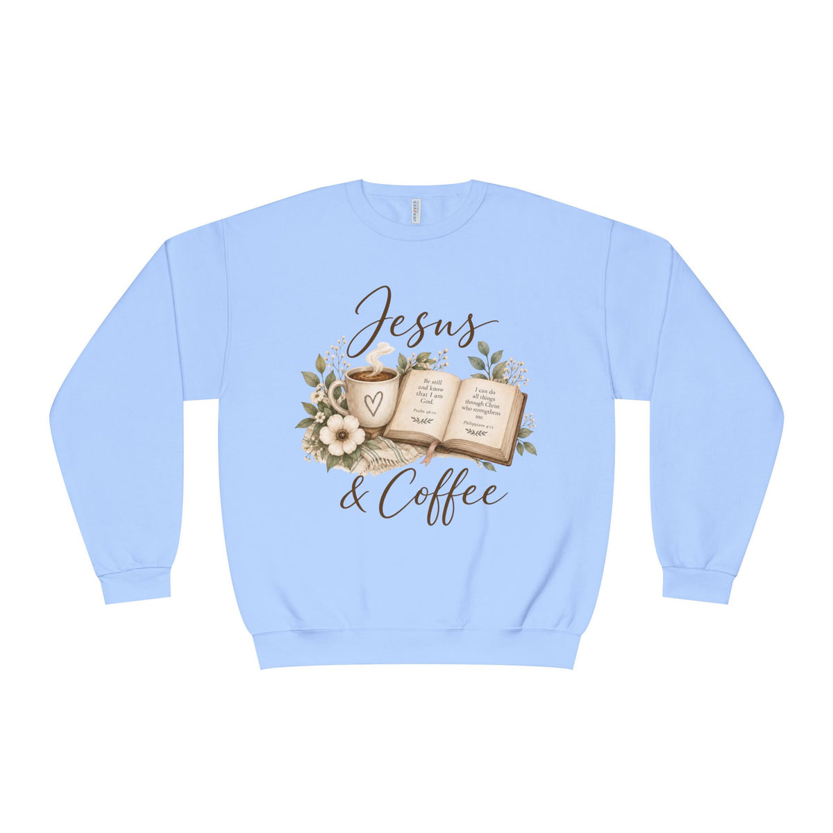 Jesus + Coffee Sweatshirt, Christian Crewneck, Faith Based Pullover