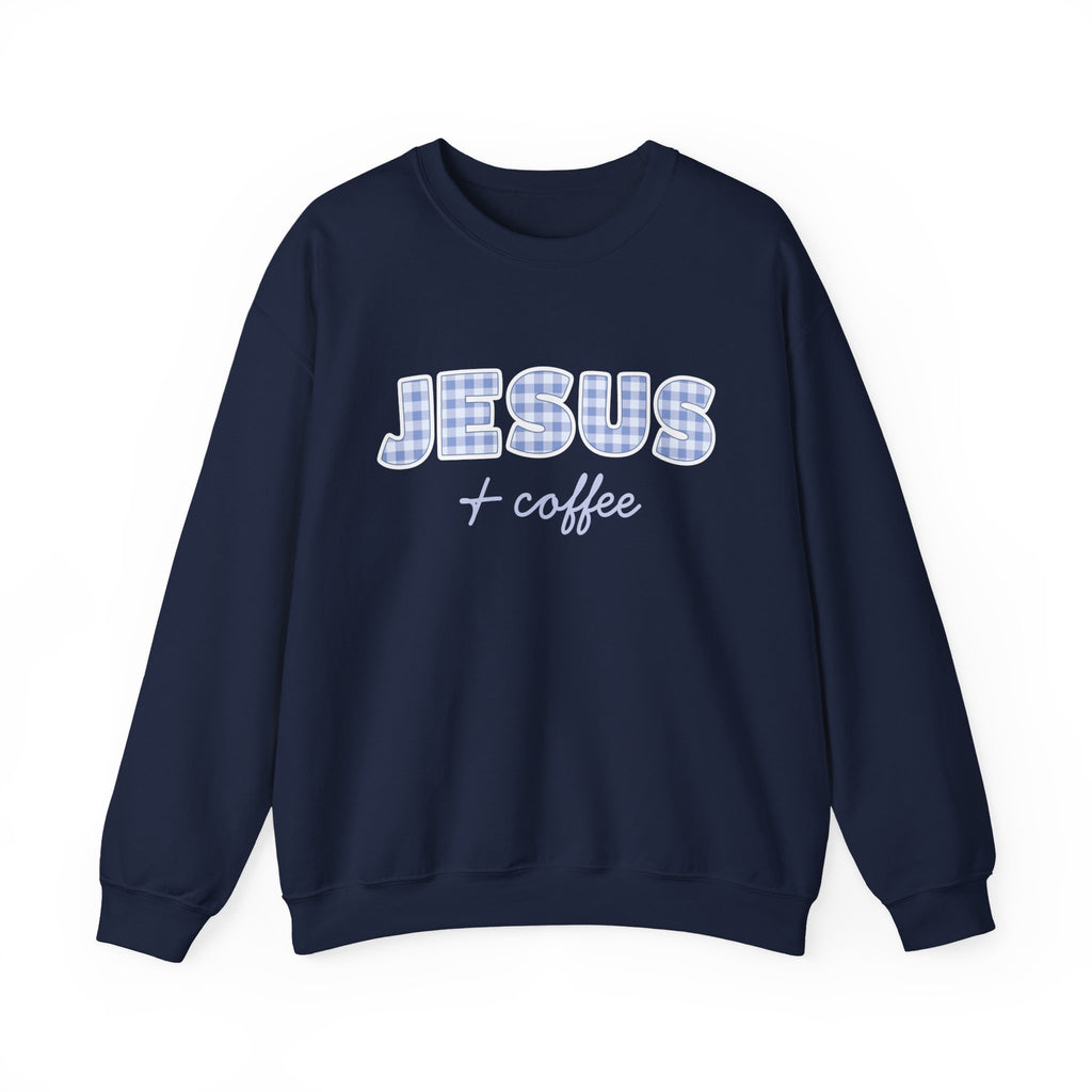 Jesus + Coffee Sweatshirt, Christian Crewneck, Faith Based Pullover