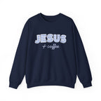 Jesus + Coffee Sweatshirt, Christian Crewneck, Faith Based Pullover