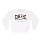 Sunday Morning Club Shirt, Coffee & Quiet Cozy Sweatshirt, Women’s Coffee Graphic Shirt, Cozy Weekend Shirt