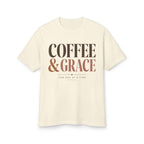 Coffee & Grace Shirt, Christian Coffee T-Shirt, Faith Shirt for Women, Christian Graphic Tee