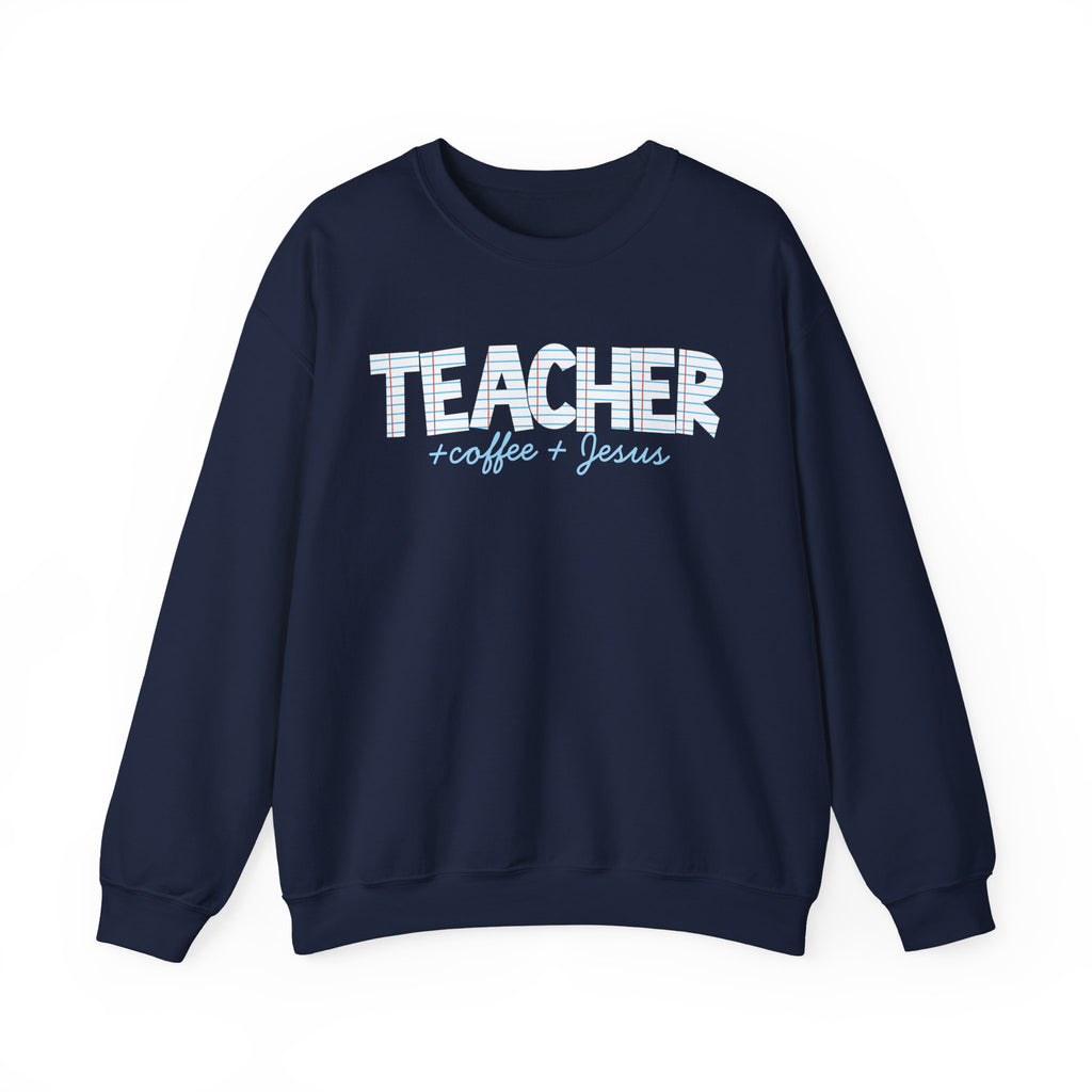 Teacher Sweatshirt, Teacher Coffee Jesus Crewneck, Christian Teacher Gift, Teacher Appreciation Shirt