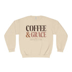 Coffee & Grace Shirt, Christian Coffee Sweatshirt, Faith Shirt for Women, Christian Graphic Tee