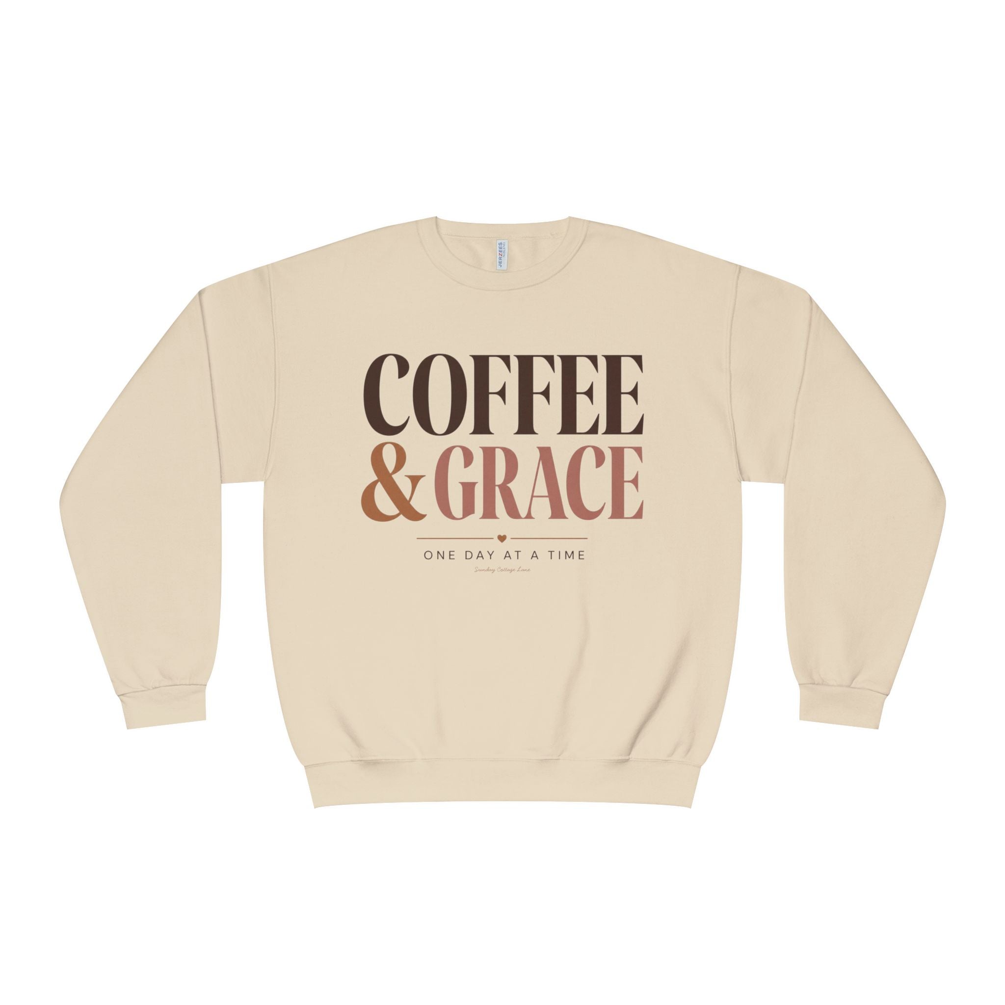 Coffee & Grace Shirt, Christian Coffee Sweatshirt, Faith Shirt for Women, Christian Graphic Tee