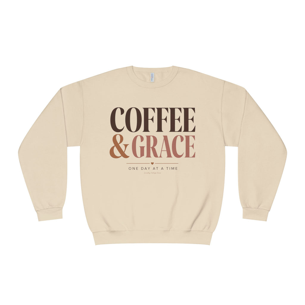Coffee & Grace Shirt, Christian Coffee Sweatshirt, Faith Shirt for Women, Christian Graphic Shirt