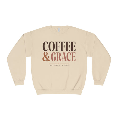 Coffee & Grace Shirt, Christian Coffee Sweatshirt, Faith Shirt for Women, Christian Graphic Shirt