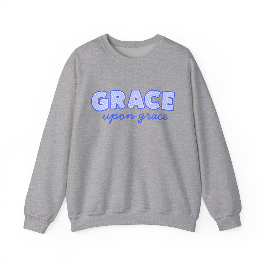 Christian Grace Sweatshirt, Grace Upon Grace Crewneck, Faith Based Sweatshirt, Christian Clothing, Religious Gift, Bible Inspired Pullover
