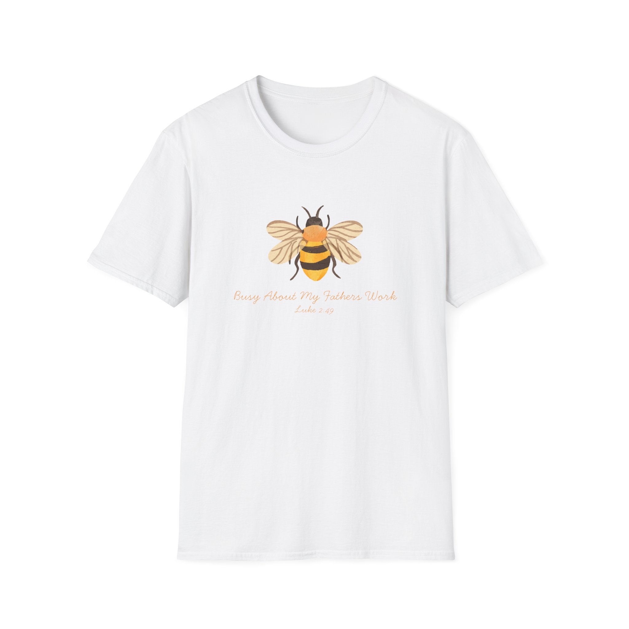 Busy About My Father’s Work Shirt, Christian Bee T-Shirt, Luke 2:49 Faith Shirt, Christian Women’s Tee