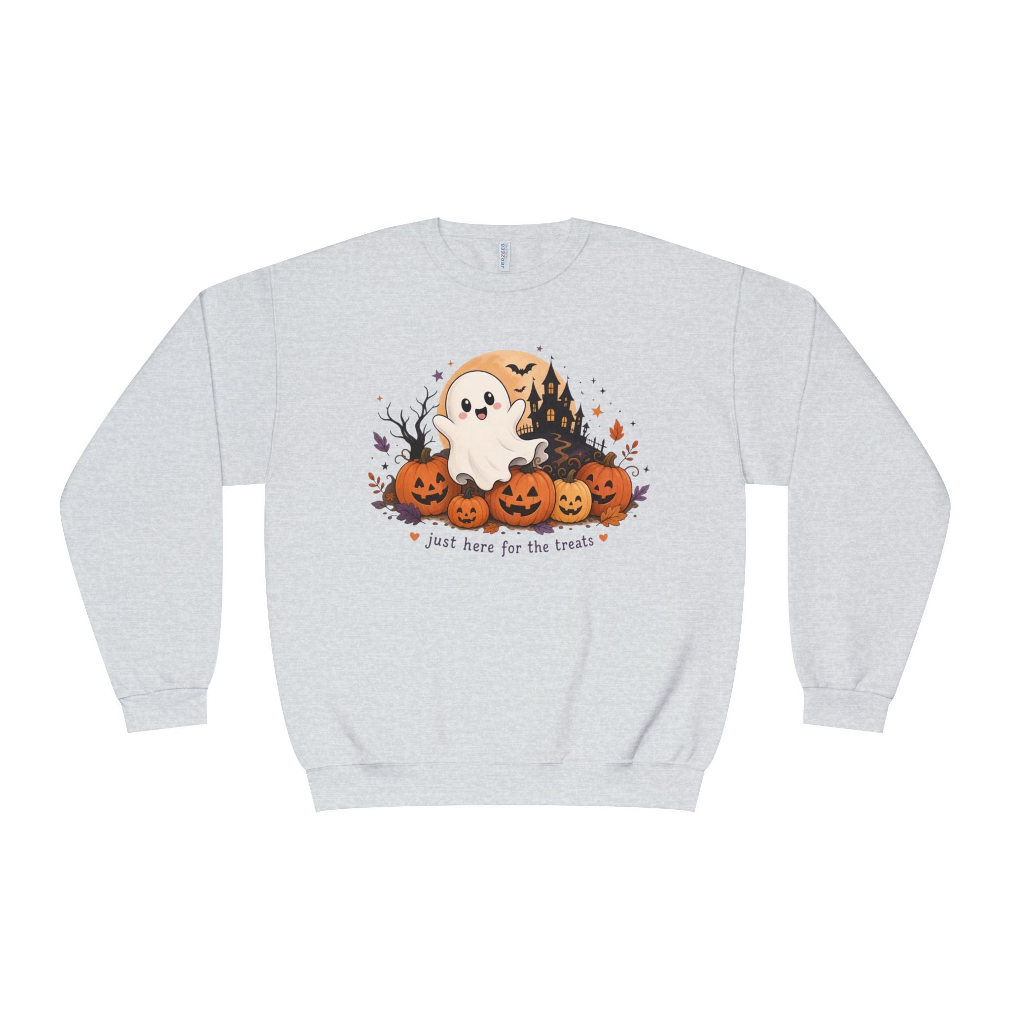 Just Here for the Treats Sweatshirt, Halloween Ghost Sweatshirt, Cute Halloween Shirt, Pumpkin Sweatshirt, Spooky Season Gift