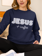Jesus + Coffee Sweatshirt, Christian Crewneck, Faith Based Pullover