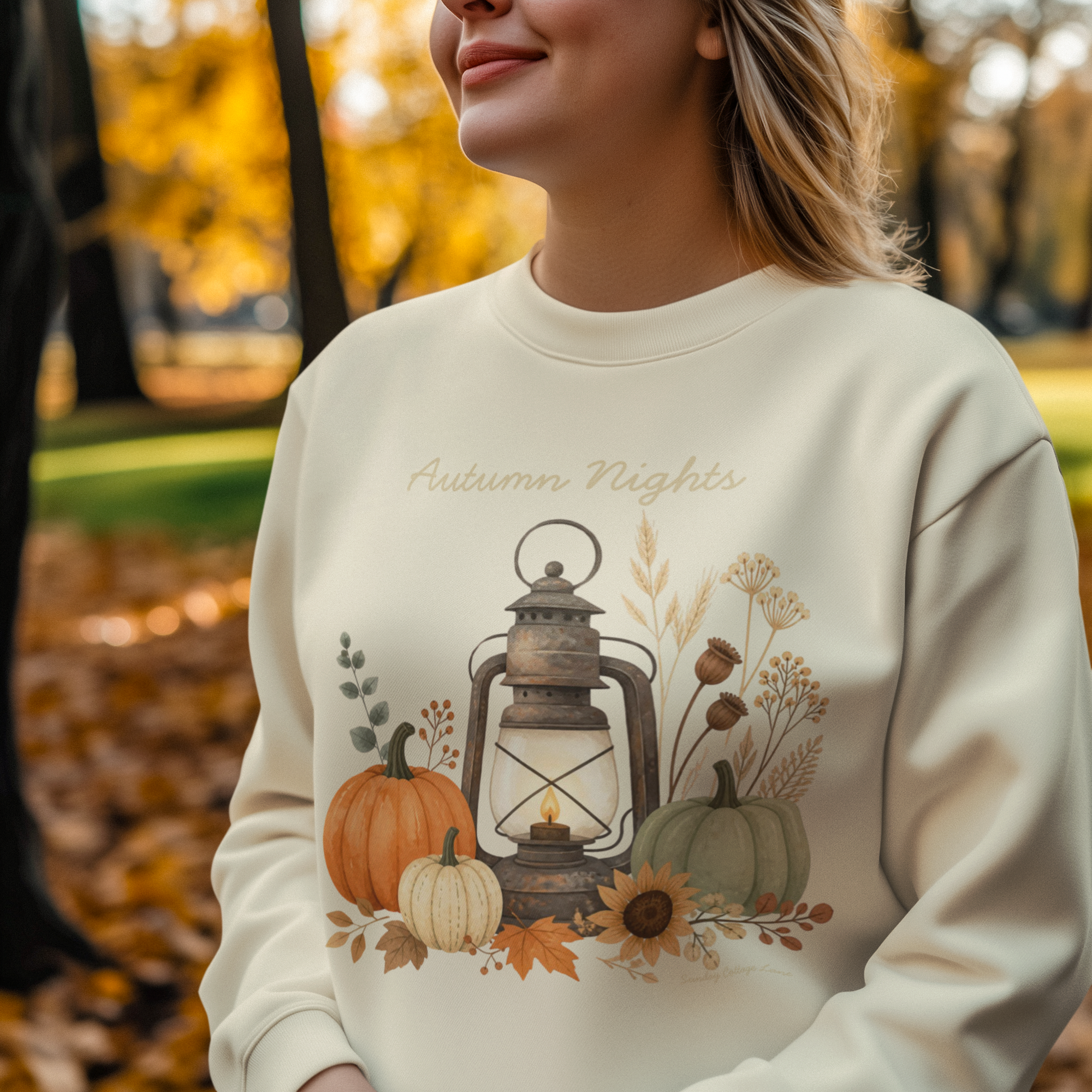 Autumn Nights Sweatshirt, Fall Sweatshirt, Cozy Fall Shirt, Pumpkin Sweatshirt, Autumn Graphic Sweatshirt, Fall Women’s Gift