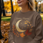October Moon Sweatshirt, Fall Moon Shirt, Autumn Sweatshirt, Cozy Halloween Shirt, October Shirt, Fall Women’s Gift