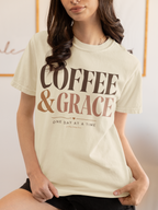 Coffee & Grace Shirt, Christian Coffee T-Shirt, Faith Shirt for Women, Christian Graphic Tee